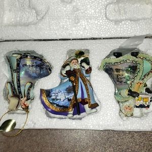 Santa ornaments, 6 total,  collectibles